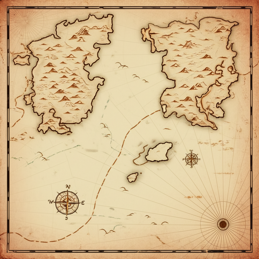 A stylized treasure map background emphasizing the adventure of a safe off-road quest.